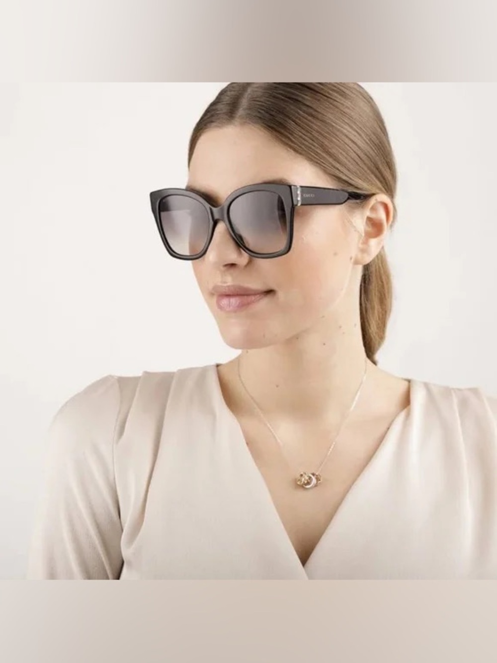 Gucci GG0459SA Oversized Black Sunglasses - New Condition